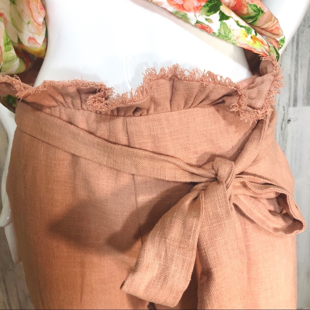 Lovers + Friends Revolve Linen Frayed Annette Pant - Picture 3 of 7